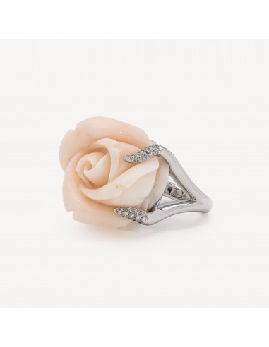 Bague Rose et Diamants pas chere