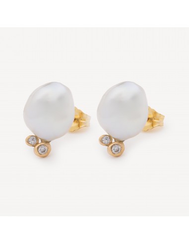 Boucles d'Oreilles Lunar Cloud Pearl Diamonds les muscles