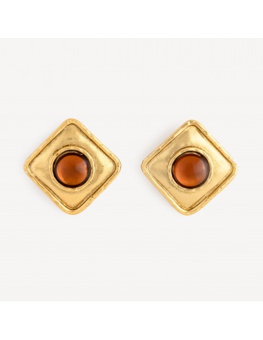 Boucles d’Oreilles Dorées Ambre Jusqu'à 80% De Réduction