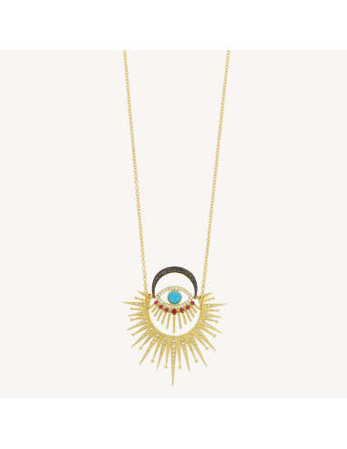 Collier Maxi Luminous Evil Eye brillant des détails fins