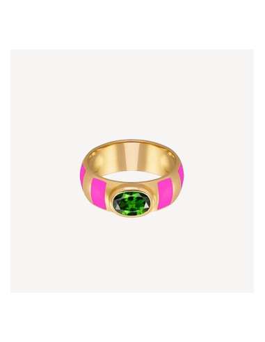 Bague Delphine Auriculaire Diopside Verte la colonne vertébrale