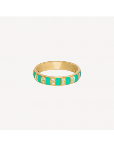 Bague Billie Email Turquoise et Diamants Livraison rapide