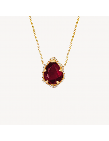 Collier Baby Queen Water Drop Ruby Véritable concentré